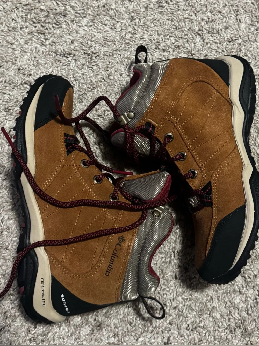 Columbia Mount Carmel Mid Waterproof Hiking Shoes — Brown